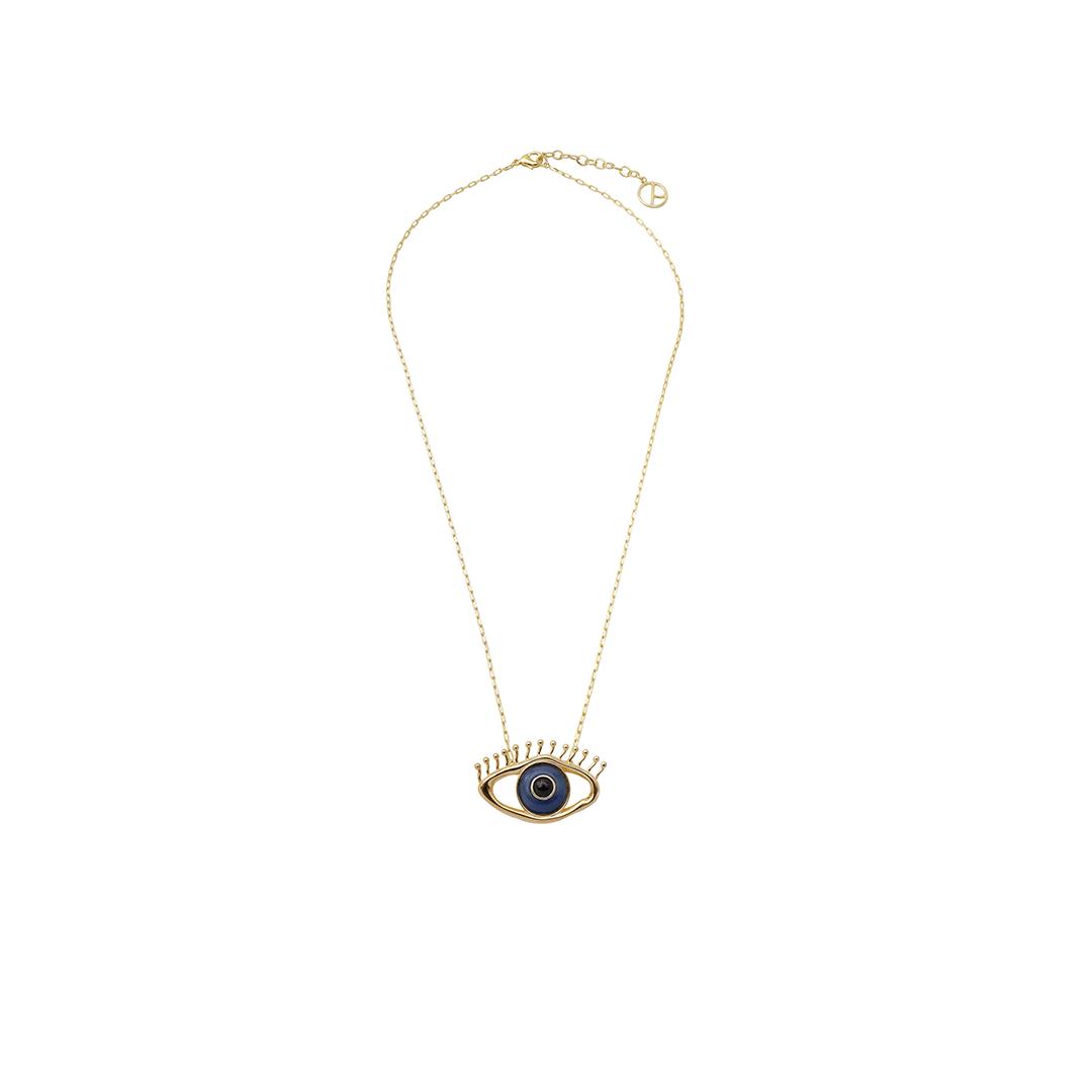 Olho Grego Onix Necklace